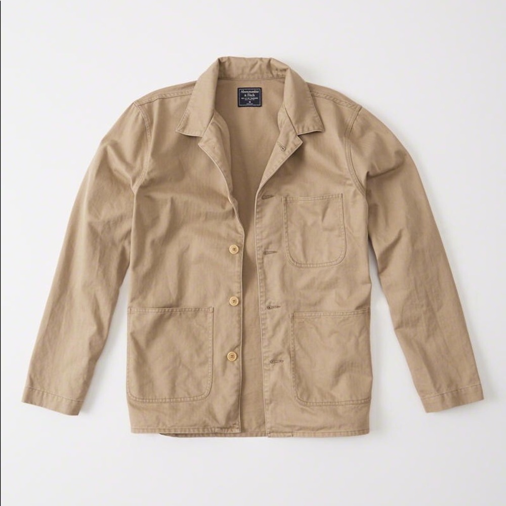 Abercrombie and Fitch Khaki Shirt Jacket